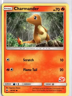 Pokemon Charmander 18/147 Charizard Stamp 56 Battle Academy 2020 Trading Card - Image 1