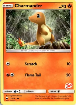 Charmander 18/147 Charizard Stamped Promo Battle Academy Pokemon Card TCG - Image 1