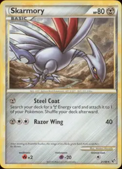 2x (HSDT-021) Skarmory (R) Pokemon HGSS Undaunted Card # 21 - Image 1