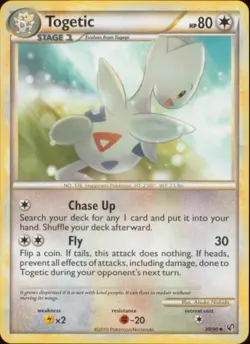 2x (HSDT-039) Togetic (U) Pokemon HGSS Undaunted Card # 39 - Image 1