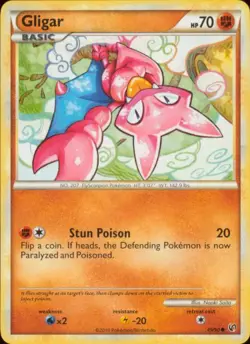 2x (HSDT-049) Gligar (C) Pokemon HGSS Undaunted Card # 49 - Image 1