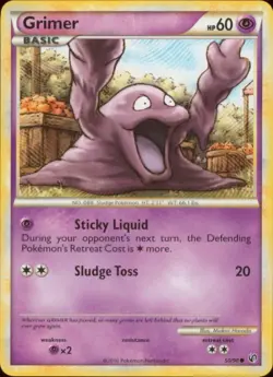 2x (HSDT-050) Grimer (C) Pokemon HGSS Undaunted Card # 50 - Image 1