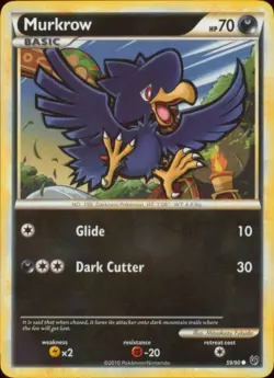 2x (HSDT-059) Murkrow (Glide) (C) Pokemon HGSS Undaunted Card # 59 - Image 1