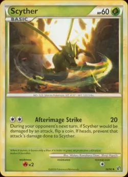 2x (HSDT-036) Scyther (U) Pokemon HGSS Undaunted Card # 36 - Image 1