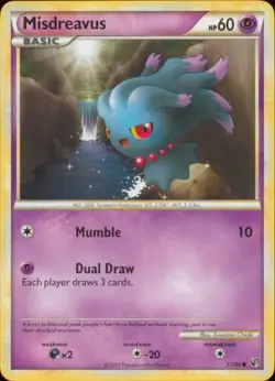 2x (HSDT-057) Misdreavus (C) Pokemon HGSS Undaunted Card # 57 - Image 1