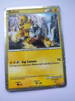 Raikou HGSS19 (2010) Black Star Promo Cosmos Holo Rare Card Pokemon TCG - Image 1