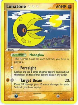 2x (DEOXYS-036) Lunatone (U) Pokemon EX Deoxys Card # 36 - Image 1