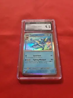 CGC 9.5 MINT+ Vaporeon 022/131 HOLO RARE Prismatic Evolutions Pokemon Card 185 - Image 3