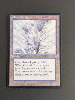 MTG Card - 1x Glacial Chasm - Ice Age - LP - Vintage - Magic The Gathering 1995 - Image 4