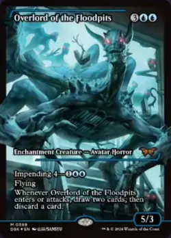 1x Overlord of the Floodpits ~~ Japan Showcase - Foil Moderate Play, English Dus - Image 1