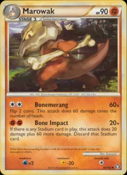 2x (HSTR-044) Marowak (U) Pokemon HGSS Triumphant # 44 - Image 1