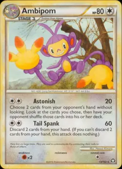 2x (HSTR-013) Ambipom (R) Pokemon HGSS Triumphant # 13 - Image 1