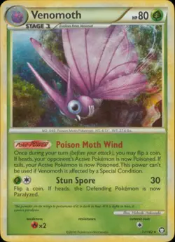 (HSTR-011) Venomoth (HOLO) Pokemon HGSS Triumphant # 11 - Image 1