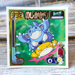 Nidoqueen x Psyduck - Vintage 1998 CGTSJ Pokemon Amada Sticker Seal - Image 1