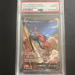 Galarian Zapdos V 174/198 Chilling Reign Alt Art Pokemon TCG - PSA 10 Gem Mint - Image 1