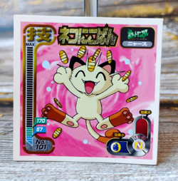 Meowth - Vintage 1998 CGTSJ Pokemon Amada Sticker Seal - Image 1