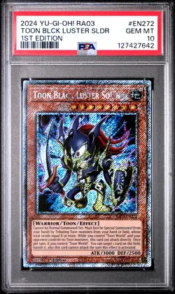 2024 YU-GI-OH! RA03-QUARTER CENTURY BONANZA TOON BLACK LUSTER SOLDIER PSA 10 - Image 1