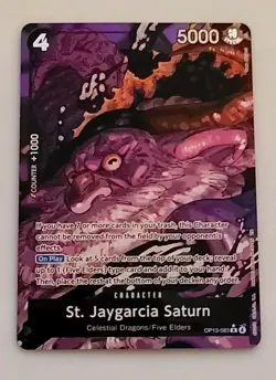 St. Jaygarcia Saturn (Alt. Art) OP13-083 Carrying On His Will Foil One Piece TCG - Image 1