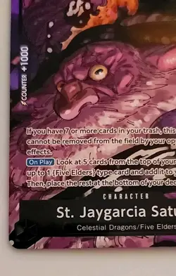 St. Jaygarcia Saturn (Alt. Art) OP13-083 Carrying On His Will Foil One Piece TCG - Image 3