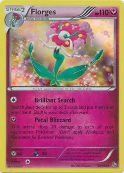 2x (XY02-066) Florges Holofoil Rare Pokemon XY FlashFire Card # 66 - Image 1