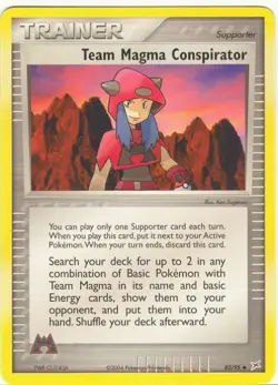 2x (pok-MA-082) Team Magma Conspirator Pokemon EX Team Magma VS Aqua Card # 82 - Image 1