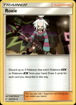 2x (SM12-205) Roxie (U) Pokemon Cosmic Eclipse Card # 205 - Image 1