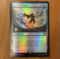 Lost Isle Calling [Prerelease], R 0061, NM Foil Promo, MTG LotR Lord Rings Card - Image 1