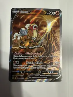 Pokemon TCG Entei V GG36/GG70 Galarian Gallery Crown Zenith Card NM - Image 1