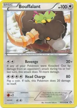2x (BW11-107) Bouffalant (U) Pokemon B&W Legendary Treasures Card # 107 - Image 1