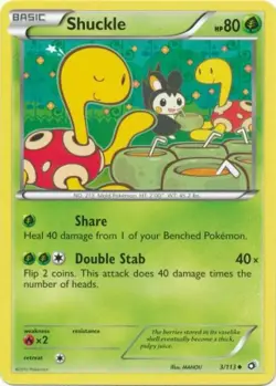 2x (BW11-3) Shuckle (U) Pokemon B&W Legendary Treasures Card # 3 - Image 1