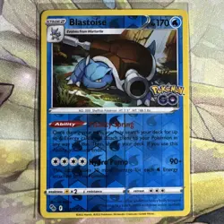 Blastoise 17/78 Pokemon GO Set Reverse Holo Rare Pokemon Card TCG 2022 - Image 1