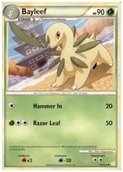 2x (HGSS-035) Bayleef (U) Pokemon HeartGold SoulSilver Card # 35 - Image 1