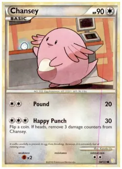 2x (HGSS-058) Chansey (C) Pokemon HeartGold SoulSilver Card # 58 - Image 1