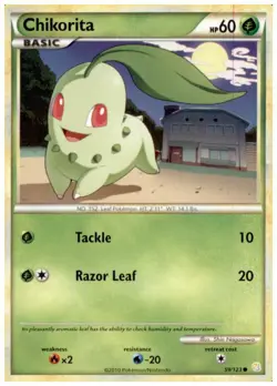 2x (HGSS-059) Chikorita (C) Pokemon HeartGold SoulSilver Card # 59 - Image 1