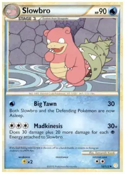 2x (HGSS-052) Slowbro (U) Pokemon HeartGold SoulSilver Card # 52 - Image 1