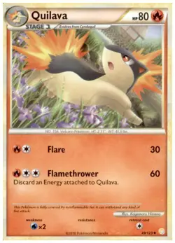 2x (HGSS-049) Quilava (U) Pokemon HeartGold SoulSilver Card # 49 - Image 1