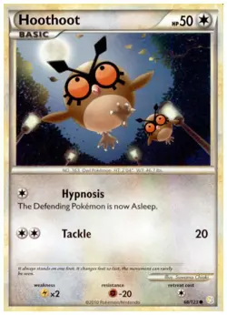 2x (HGSS-066) Hoothoot (C) Pokemon HeartGold SoulSilver Card # 66 - Image 1