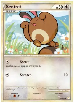 2x (HGSS-080) Sentret (C) Pokemon HeartGold SoulSilver Card # 80 - Image 1