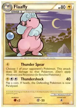 2x (HGSS-042) Flaaffy (U) Pokemon HeartGold SoulSilver Card # 42 - Image 1