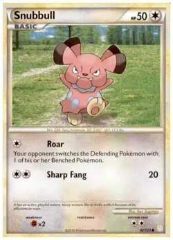 2x (HGSS-082) Snubbull (C) Pokemon HeartGold SoulSilver Card # 82 - Image 1