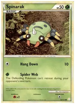 2x (HGSS-083) Spinarak (C) Pokemon HeartGold SoulSilver Card # 83 - Image 1