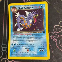 Pokemon WOTC Card - Dark Gyarados - Team Rocket Set - Holo Rare - 8/82 LP SWIRL - Image 1