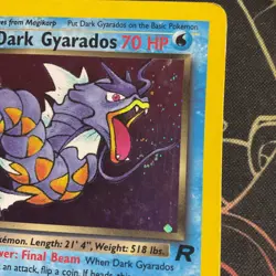 Pokemon WOTC Card - Dark Gyarados - Team Rocket Set - Holo Rare - 8/82 LP SWIRL - Image 2