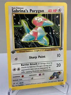 Sabrina's Porygon 98/132 Gym Challenge WOTC Pokemon Card 1st Edition - Near Mint - Image 2