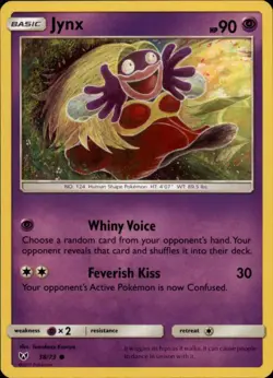 2x (SL01-038 PARALLEL FOIL) Jynx (C) Pokemon Shining Legends Card # 38 - Image 1