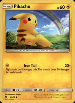 2x (SL01-028) Pikachu (C) Pokemon Shining Legends Card # 28 - Image 1