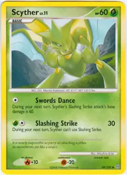 2x (pok-SF-049) Scyther (U) Pokemon D&P Stormfront Card # 49 - Image 1