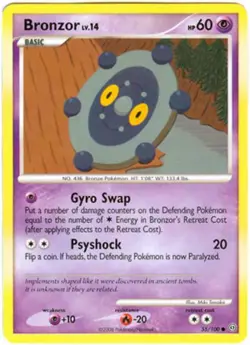 2x (pok-SF-055) Bronzor (C) Pokemon D&P Stormfront Card # 55 - Image 1