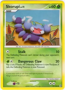 2x (pok-SF-073) Skorupi (C) Pokemon D&P Stormfront Card # 73 - Image 1