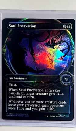 2024 MTG Magic the Gathering MKM Karlov Manor Showcase Foil #302 Soul Enervation - Image 1